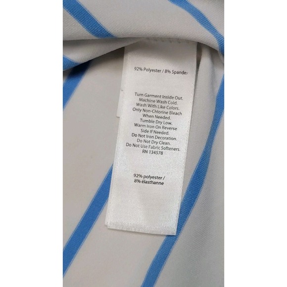 Vineyard Vines Blue Striped Golf Polo Shirt Men's XL‎ Polyester Spandex Blend - Picture 4 of 5